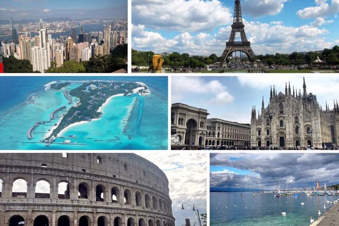 Beautiful cities we've visited: Hong Kong, Paris, Maldives, Milan, Rome and Geneva